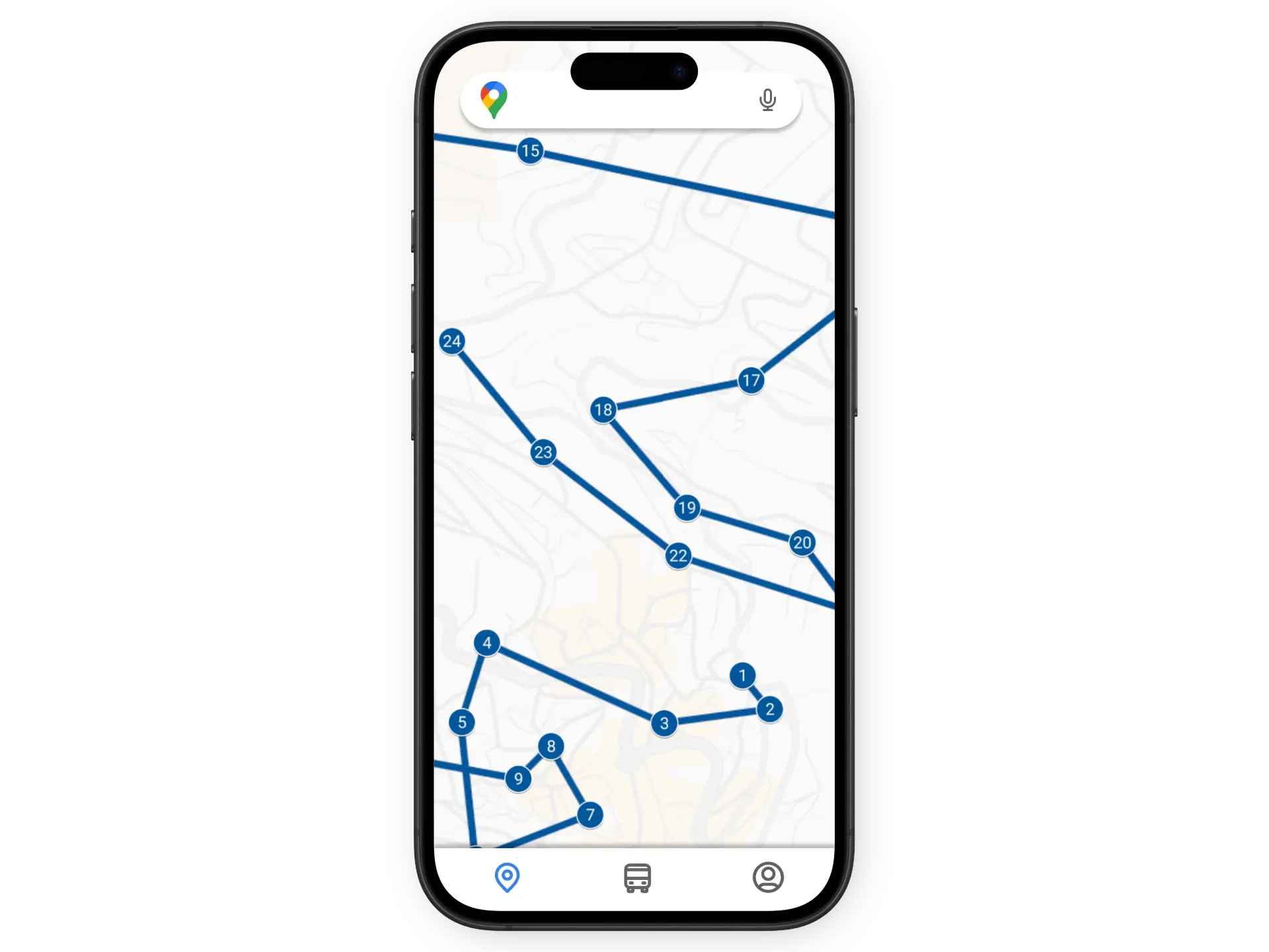 Rota em Google Maps